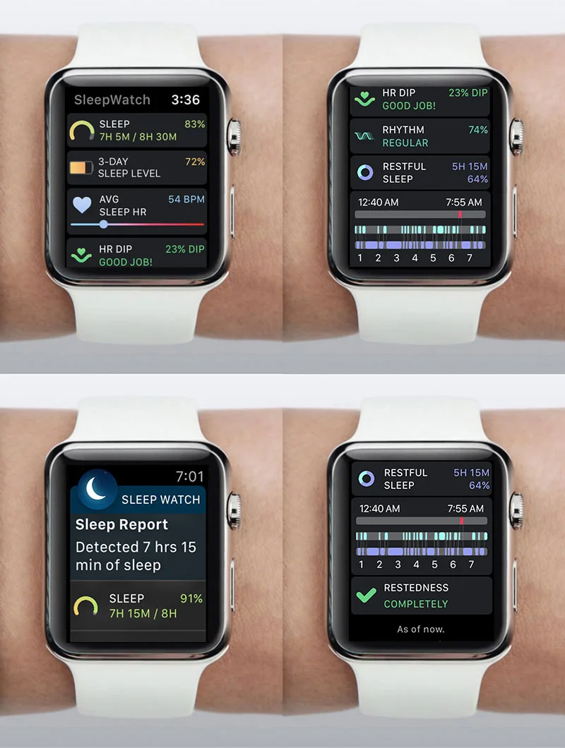 SleepWatch by Bodymatter on Apple Watch Screens