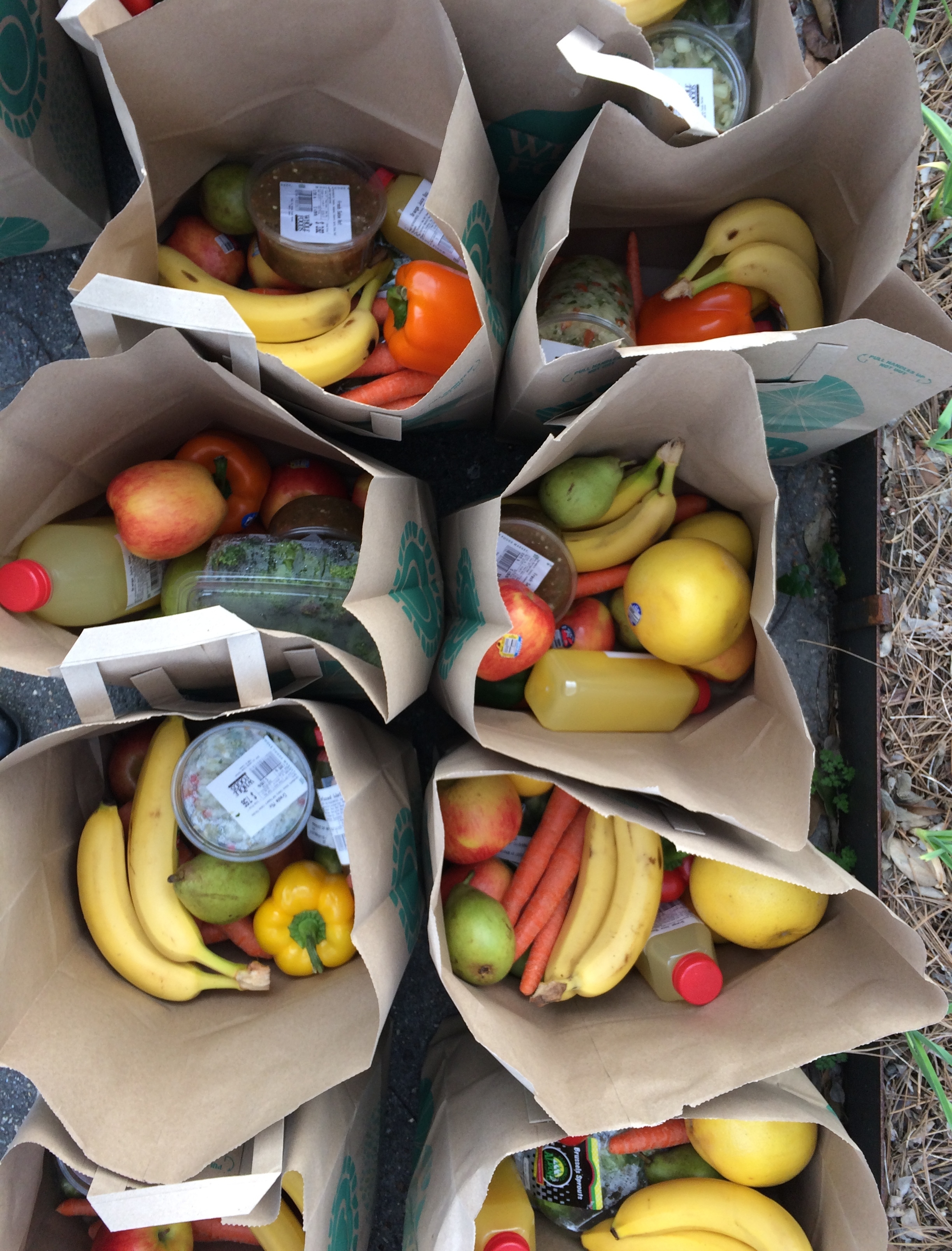 Bags full and ready for delivery. Credit: Brittany Boudreaux