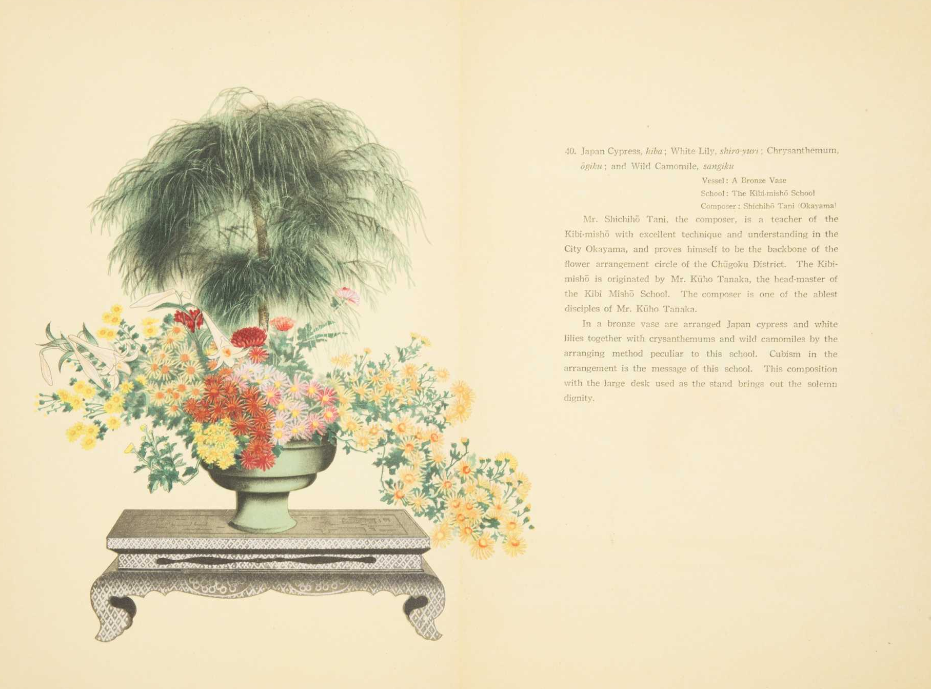 Select Flower Arrangements of Moribana & Heikwa. Edited by Kasuke Murakami, Explained by Mitsuharu Hashizume. Printed and made in Japan by Jigyokudo Yamanaka & Co. Inc. 1936 http://www.thecobbs.com/auction-2017-01-14-lot-84A.html