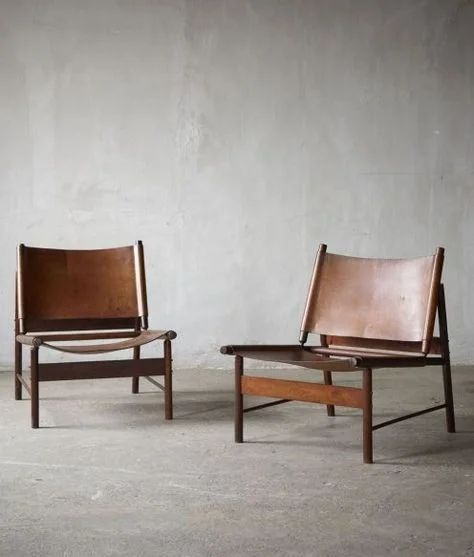 A pair of mid-century design chairs
