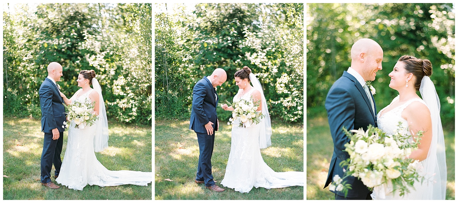 first look wedding photo