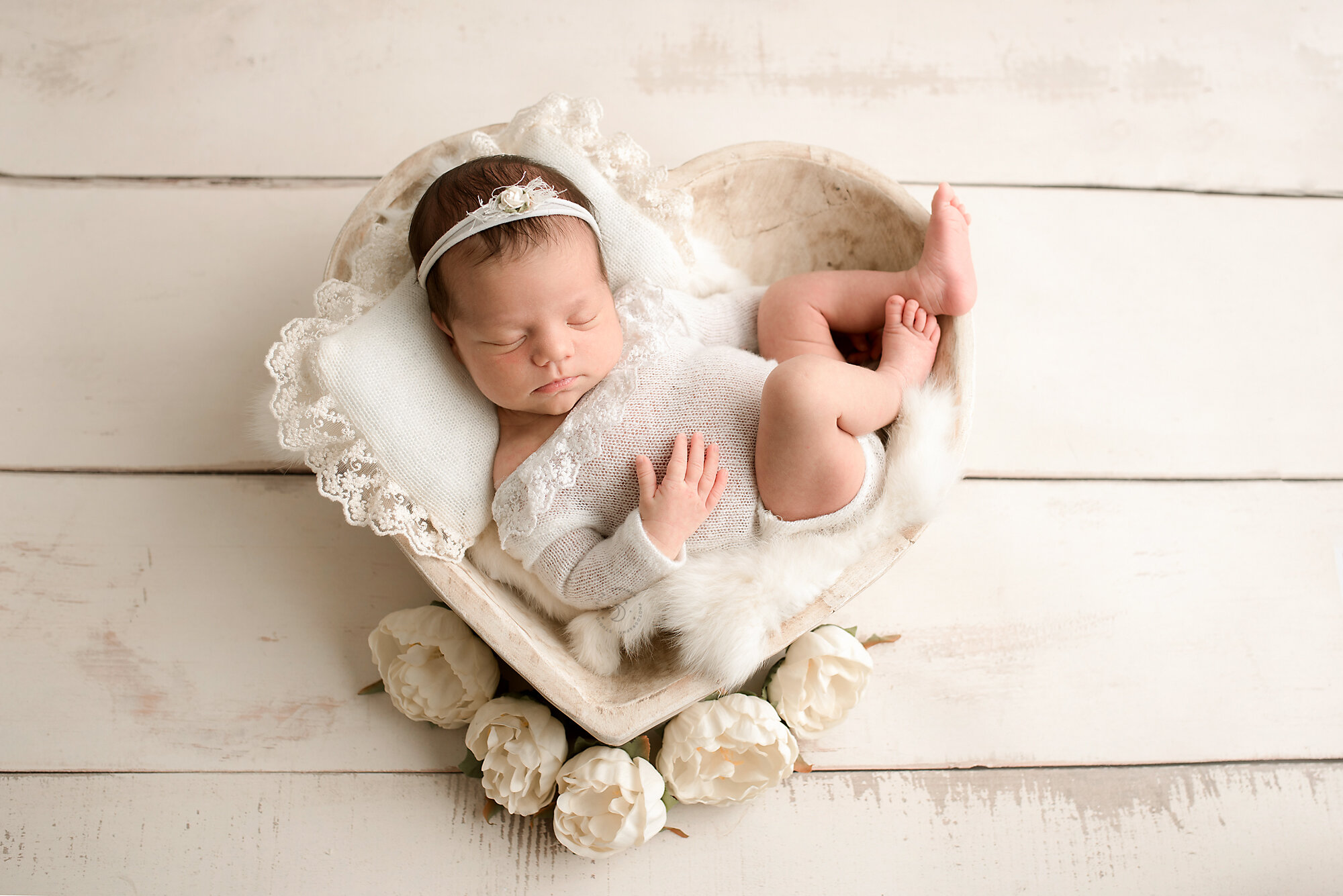 Newborn Baby in Heart props