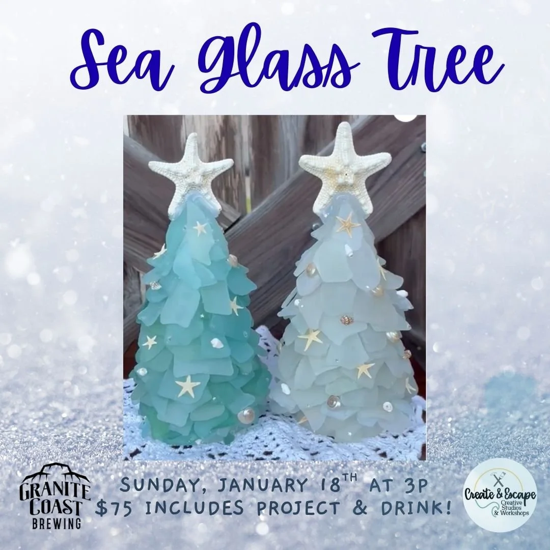Sea Glass Winter Trees 