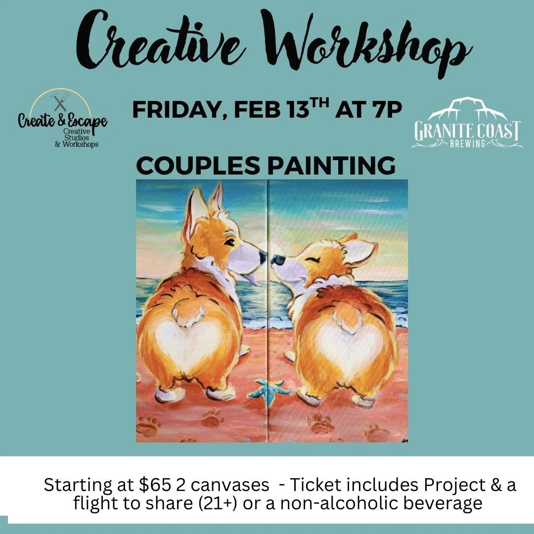 Couples/Friends Paint Night: Corgis