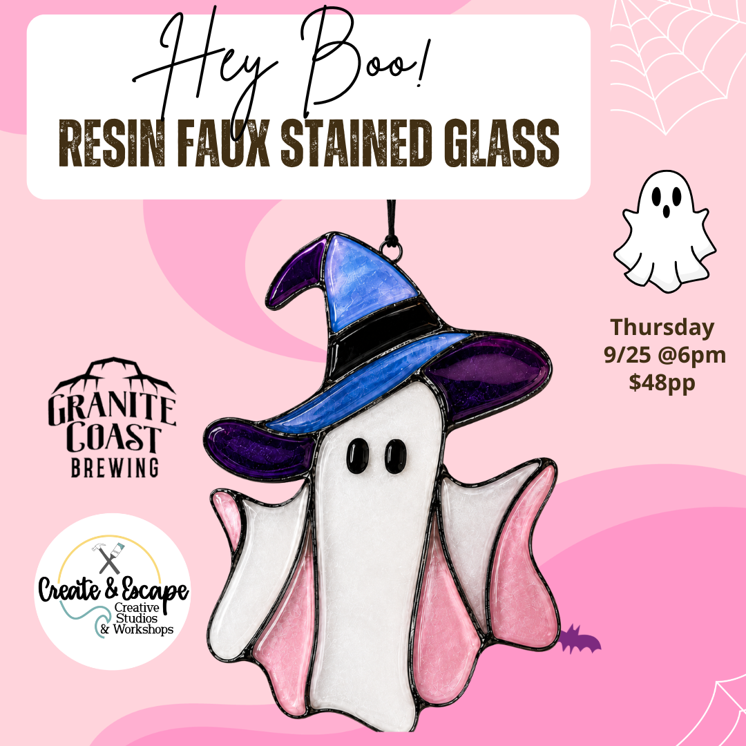 Hey Boo! Resin Faux Stained Glass Workshop