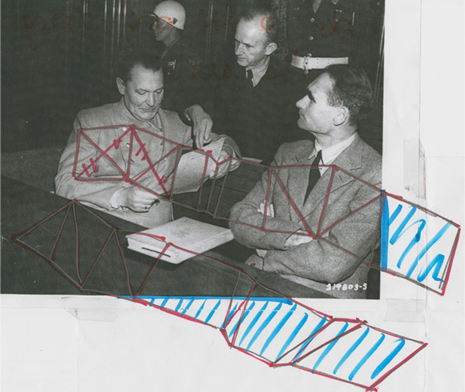 Tino Seubert - Forming History - Nuremberg Trials Bench - Sketch