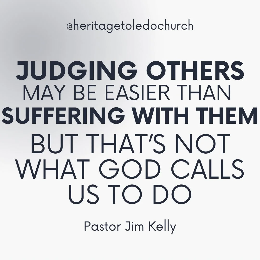 God created us to have compassion, which means to 𝘴𝘶𝘧𝘧𝘦𝘳 𝘸𝘪𝘵𝘩 someone. Lay down your judgement today and really get to know someone and their story. Jesus calls us to be a people of compassion&mdash;it will change someone else&rsquo;s life,