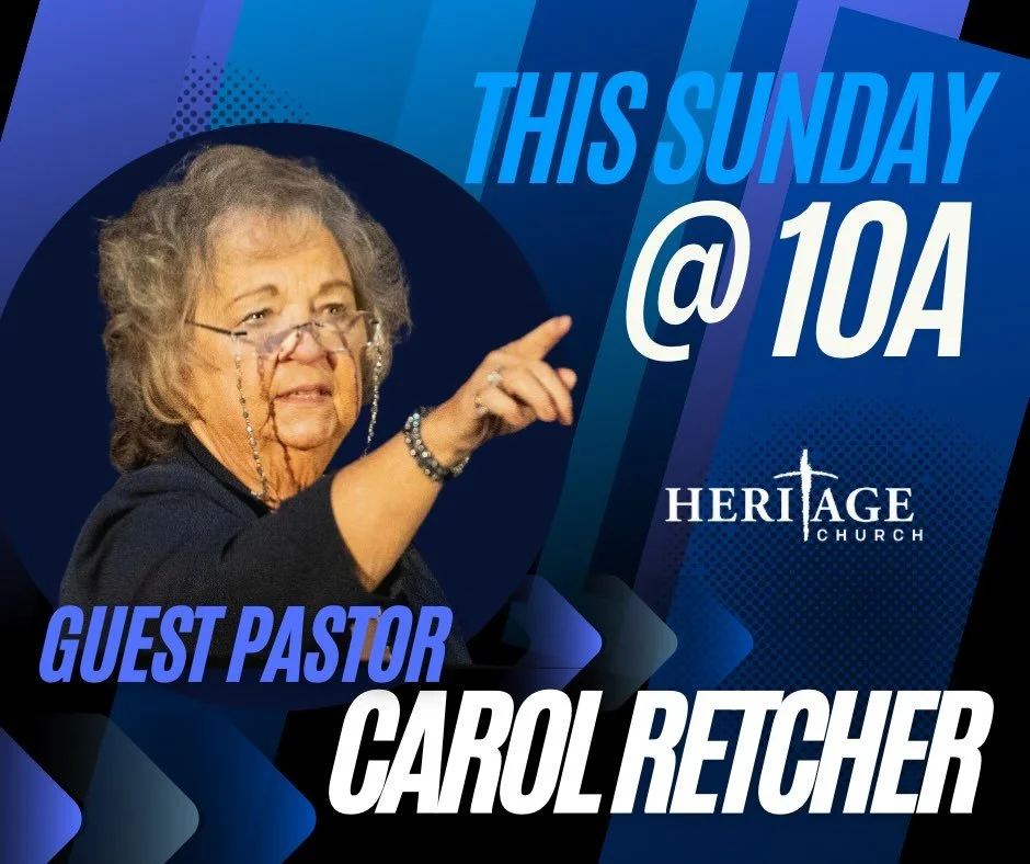 ✨THIS SUNDAY✨

Join us at 10a for a message from Guest Pastor Carol Retcher! Our service lasts about an hour and we have a special space for kids. Nursery is available for our littlest friends. 

Bring the family out and watch how starting your week 
