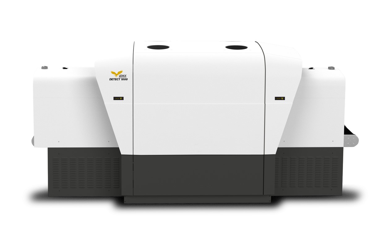 side view of the DETECT 1000, a CT baggage scanner