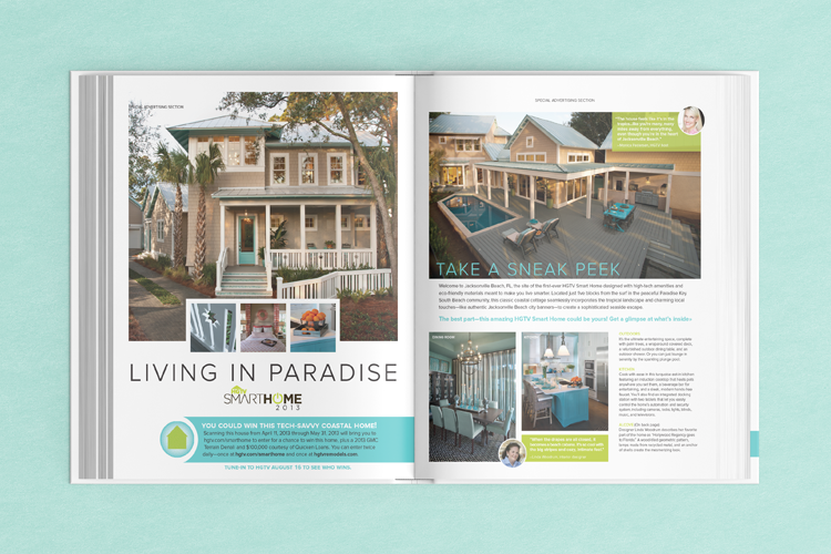 HGTV Gatefold in Real Simple Magazine