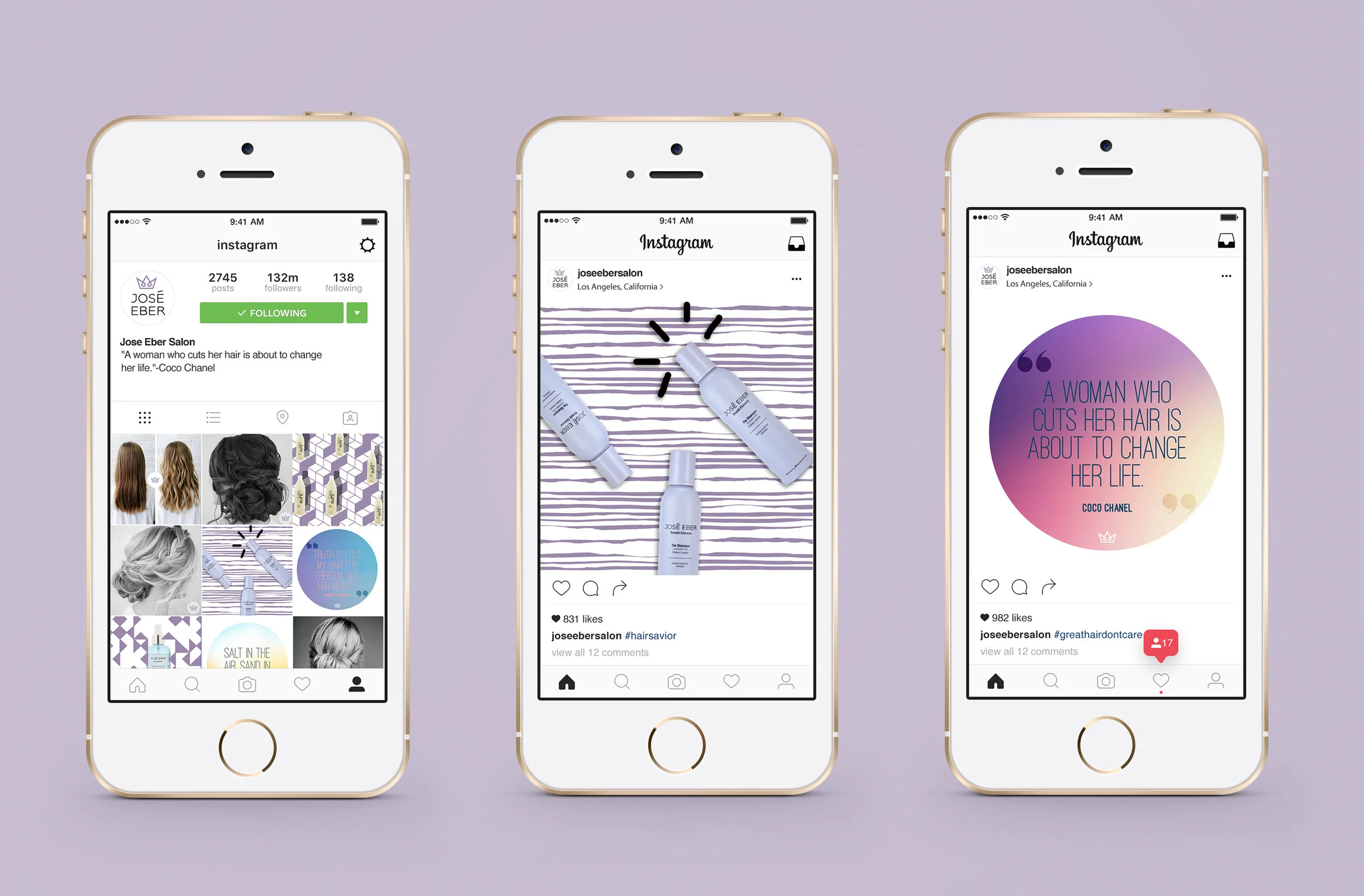 Content Creation for José Eber Salon