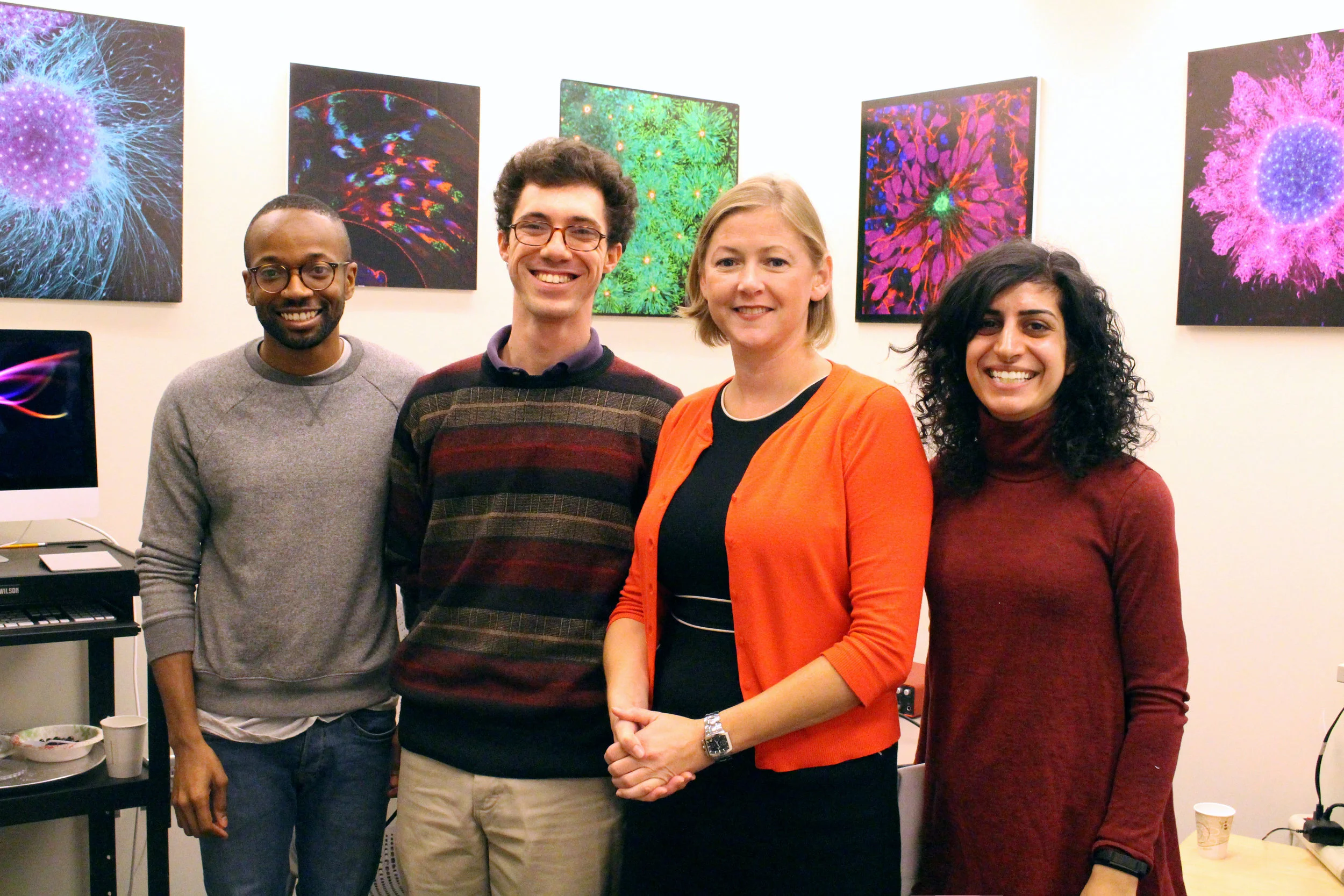 Maryam and fellow Science Soapbox podcast team with 314 Action's founder Shaughnessy Naughton