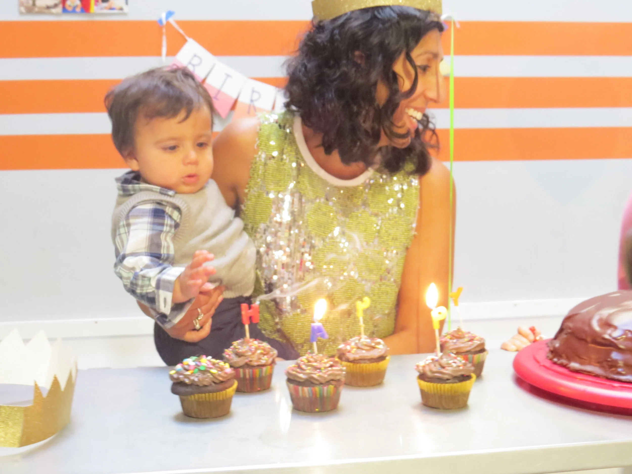 Shaila and her son Remi at a birthday party. Photo by Shashi Kotadia.