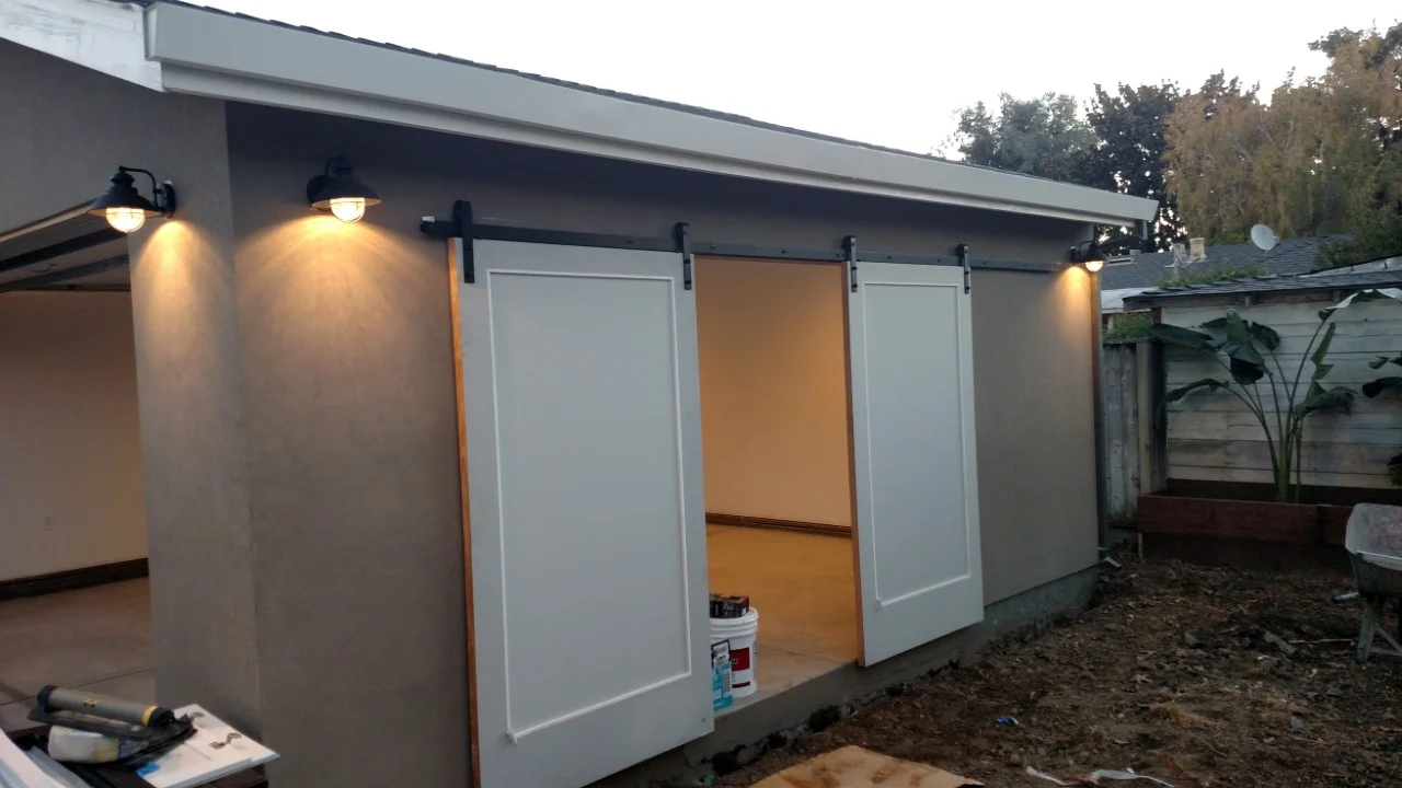 BARN DOOR FOR A GARAGE BAND JAM OR GAME OF POOL