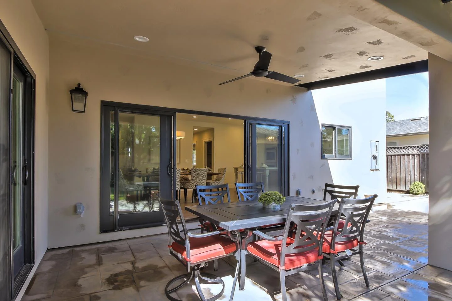 COVERED PATIO WITH FRENCH DOORS FOR CALIFORNIA LIVING AT ITS BEST