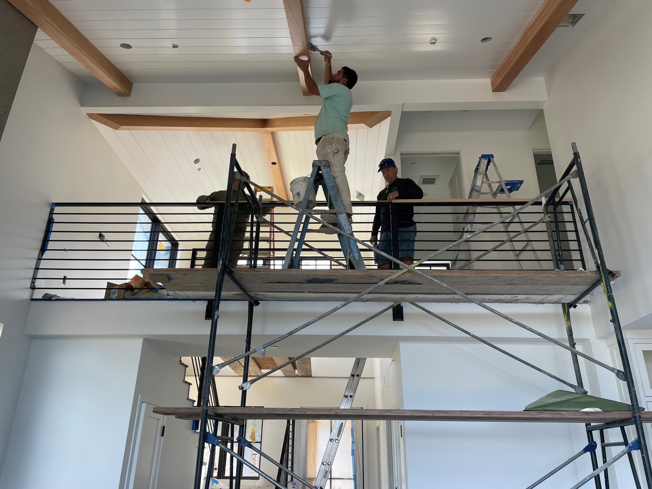 Staining Ceiling Beams Hillcrest.jpg