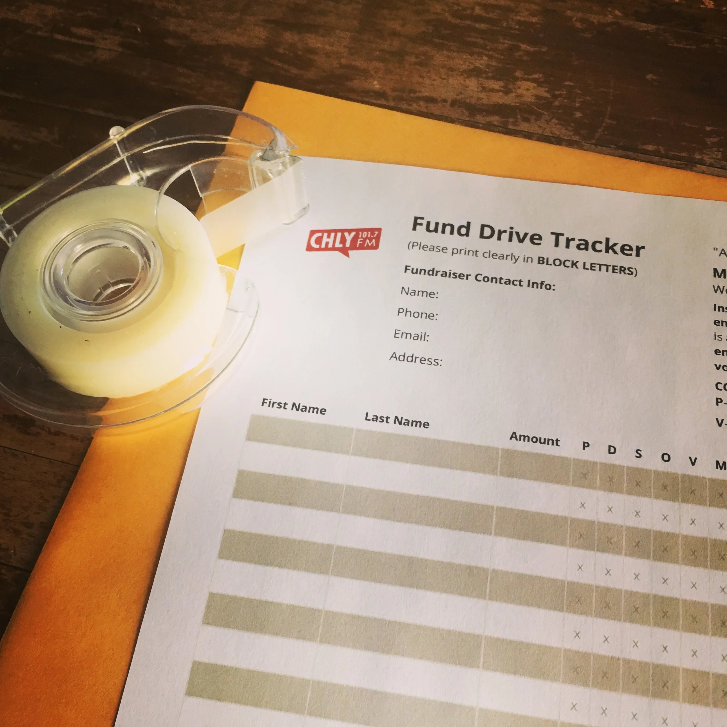 Fall Fund Drive 2017