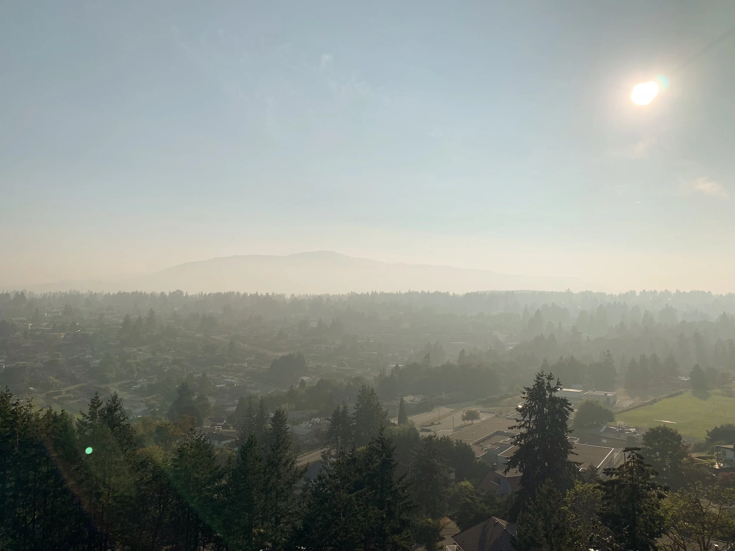 Smoky skies have suspended mail service in Nanaimo