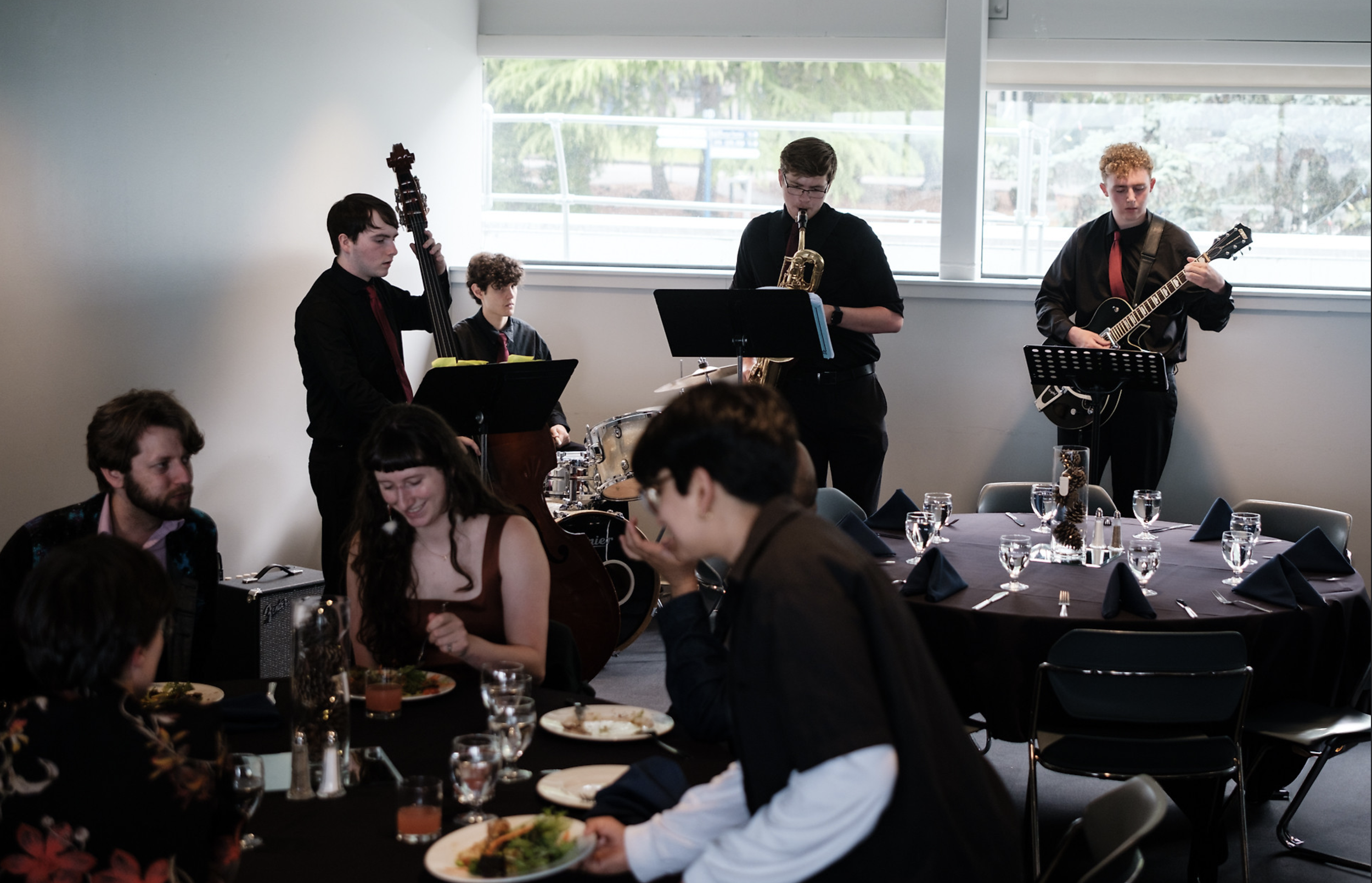 Friday dinner with the Wellington Jazz Band.