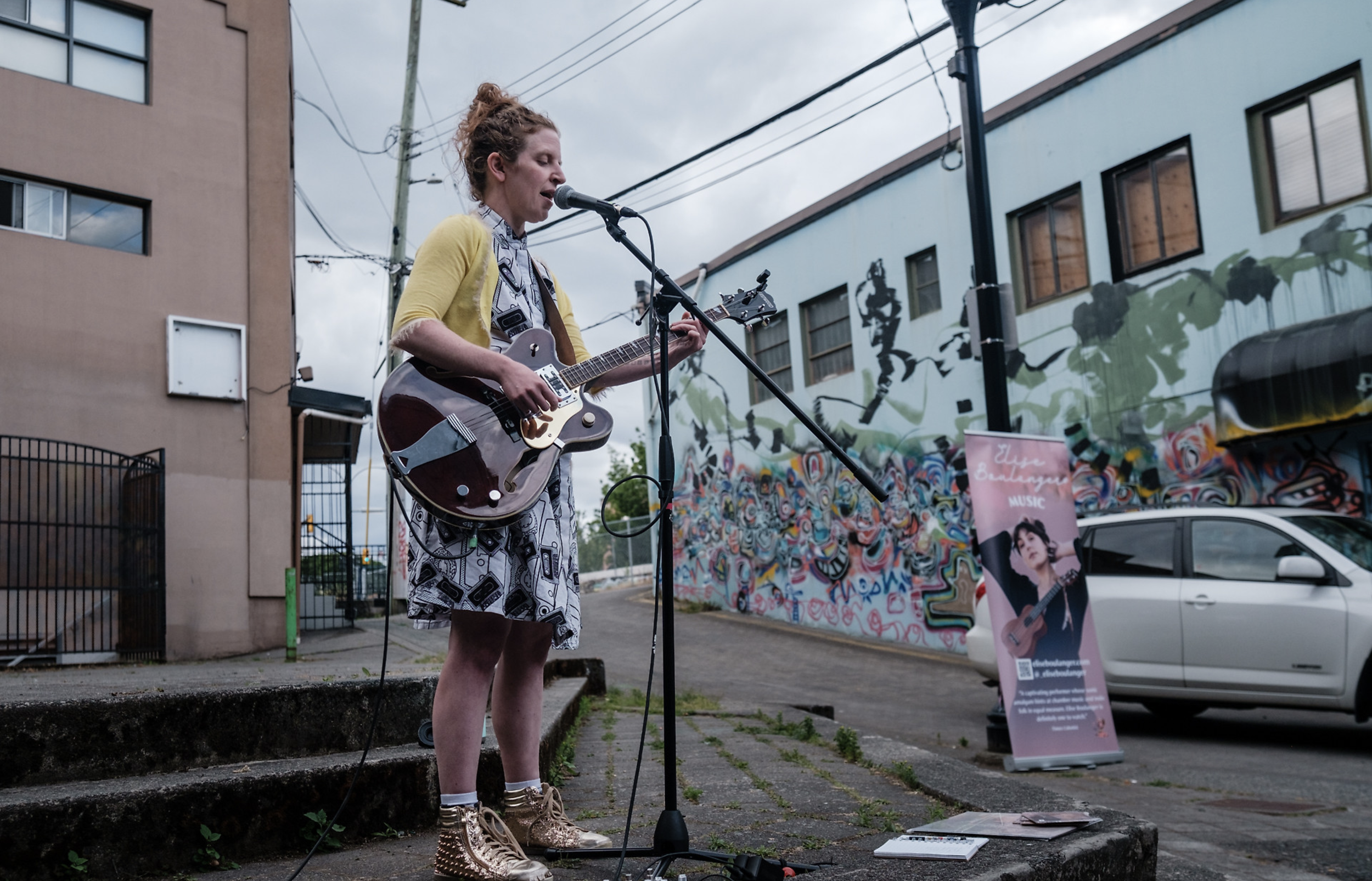 Jenny Mitchel of CFRU perfoms music as Bird City.