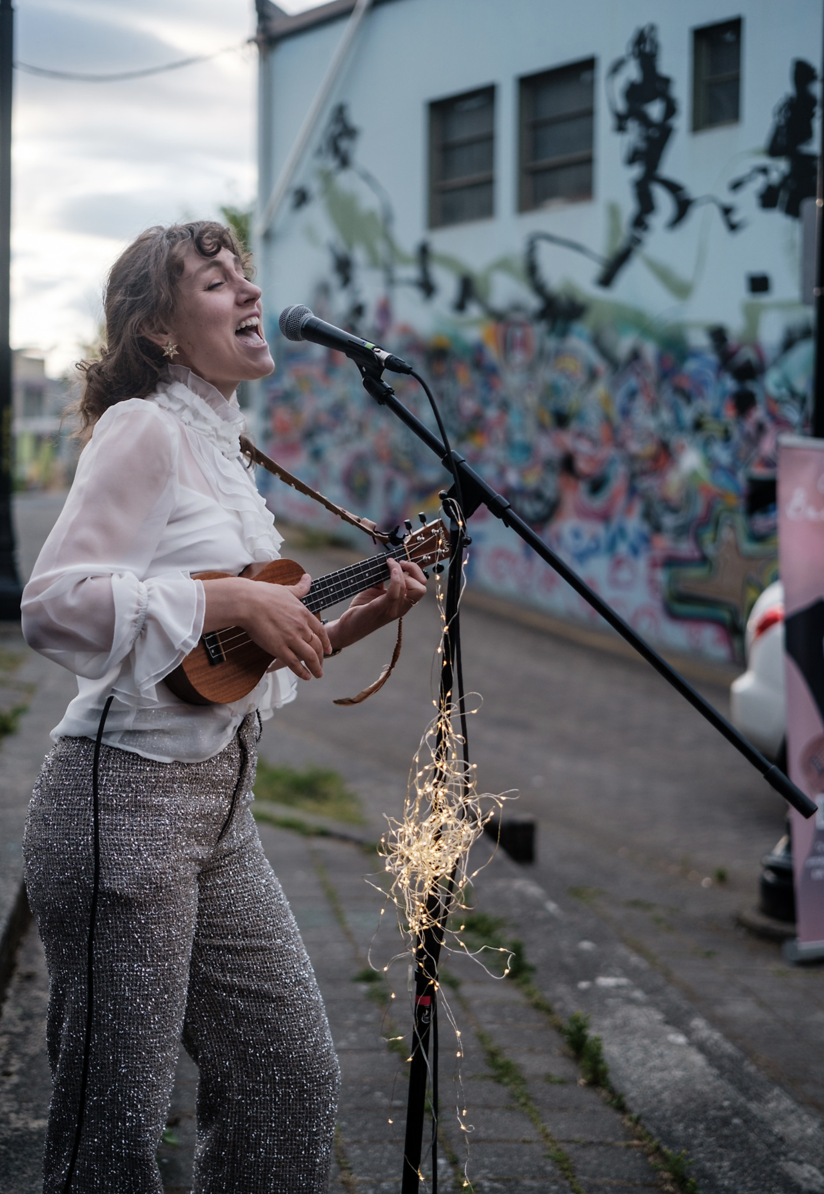 Singer Songwriter Elise Boulanger performs.
