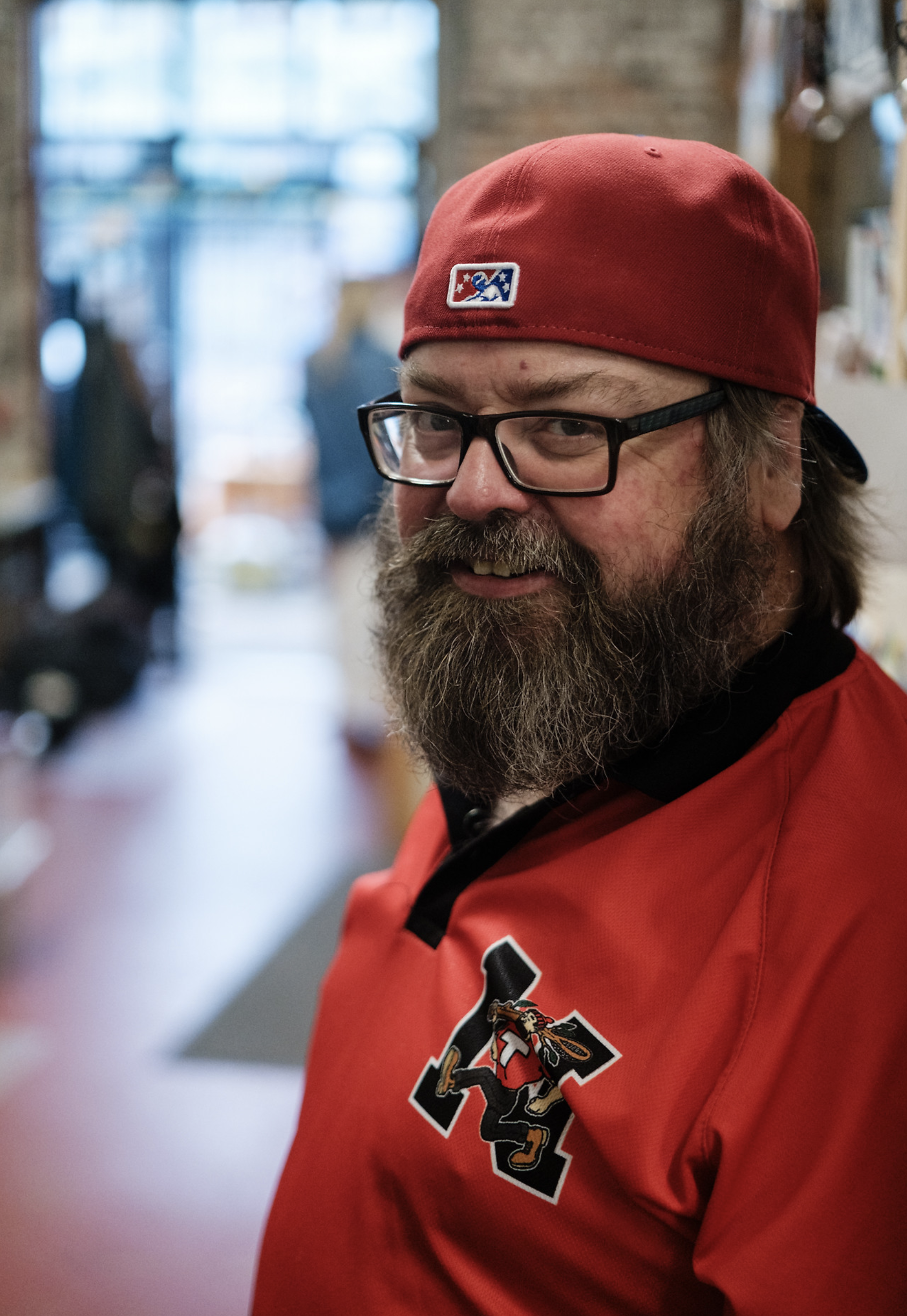 Front desk volunteer and host Mike Witty.