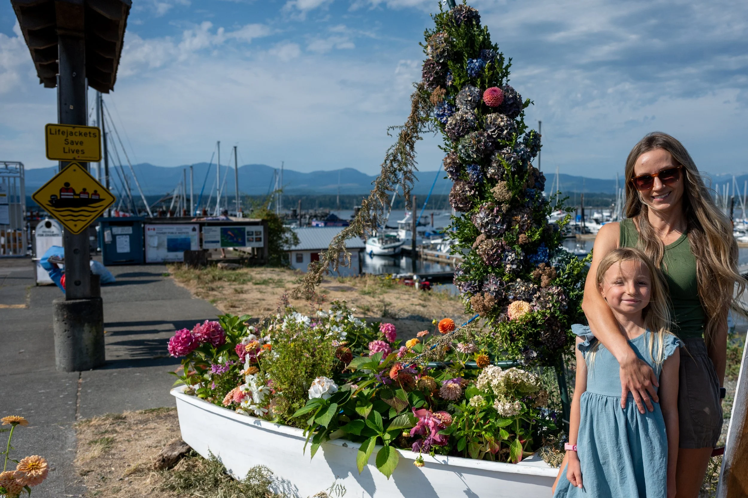 Retired sailboat finds new life as floral display at Comox Marina park 