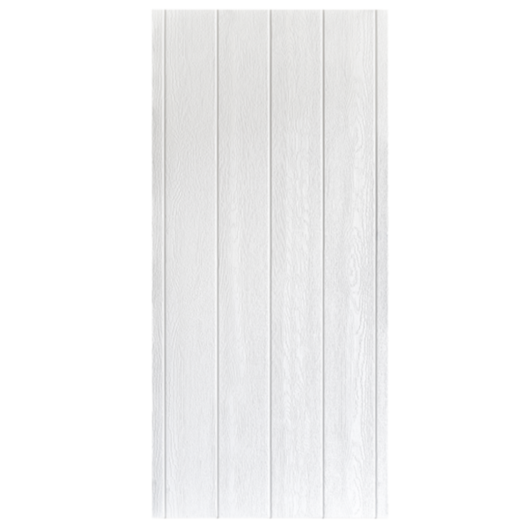 Wood-Grain Grooved, Plank, Slab Door