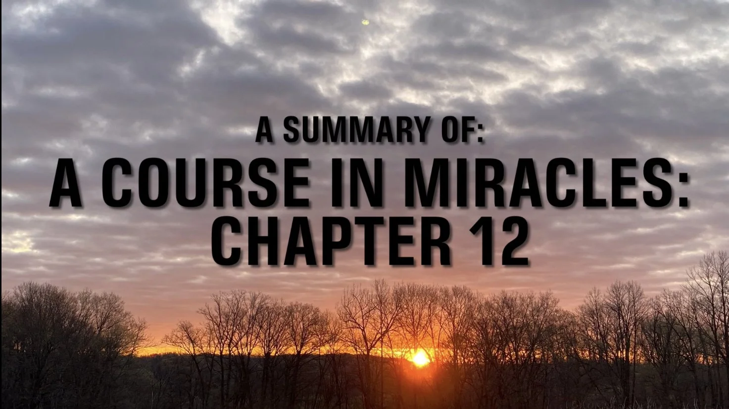 A Course In Miracles: CHAPTER 12: THE HOLY SPIRIT'S CURRICULUM