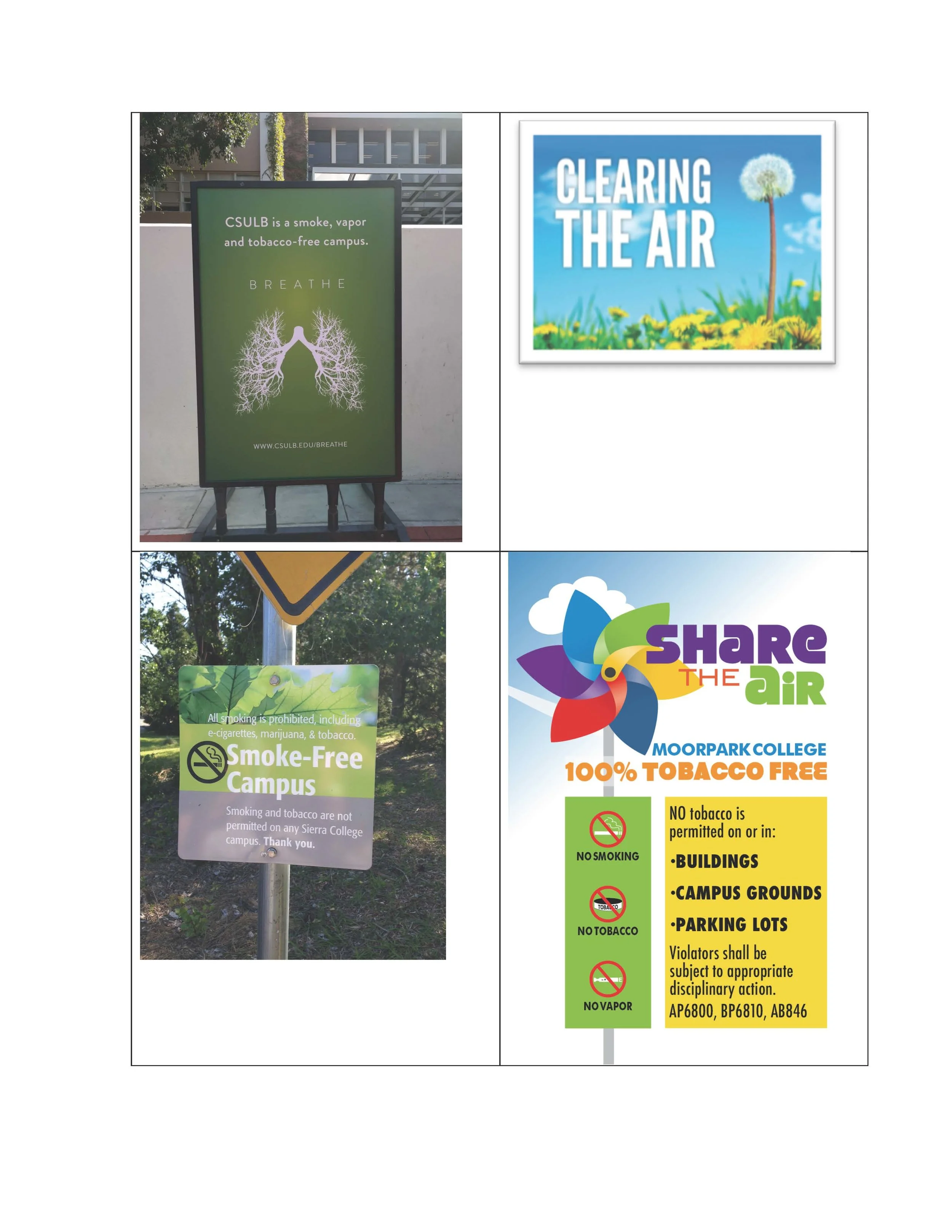 Examples of Signs from Other Campuses