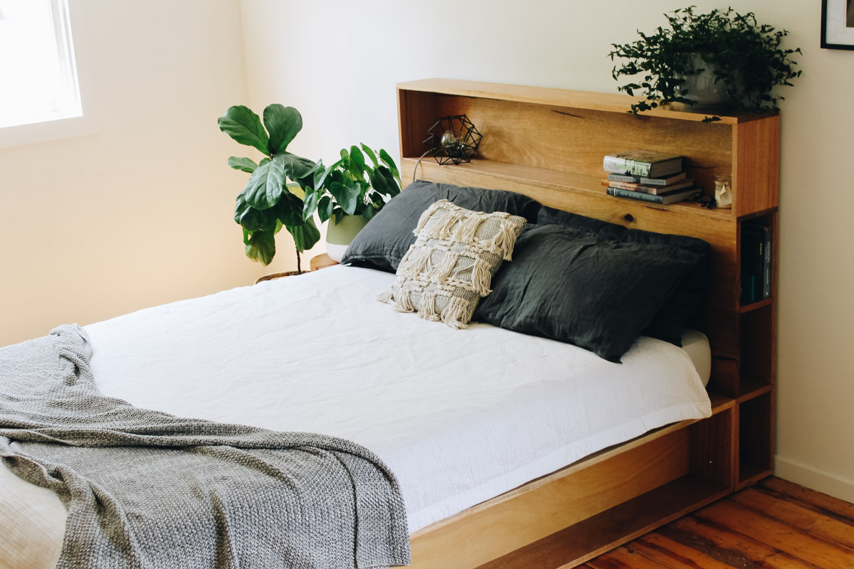 al and imo handmade timber platform bed frame with bookshelf bed head (10 of 25).jpg