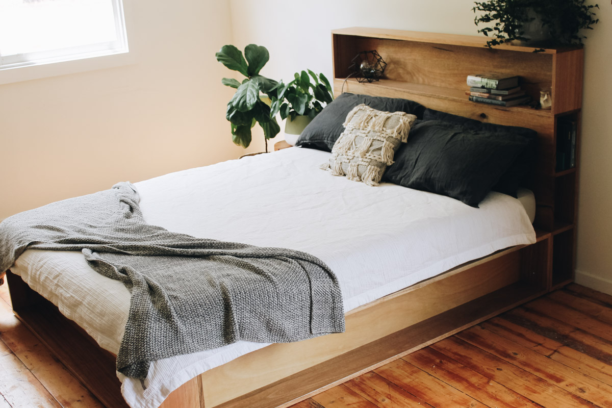 al and imo handmade timber platform bed frame with bookshelf bed head (11 of 25).jpg