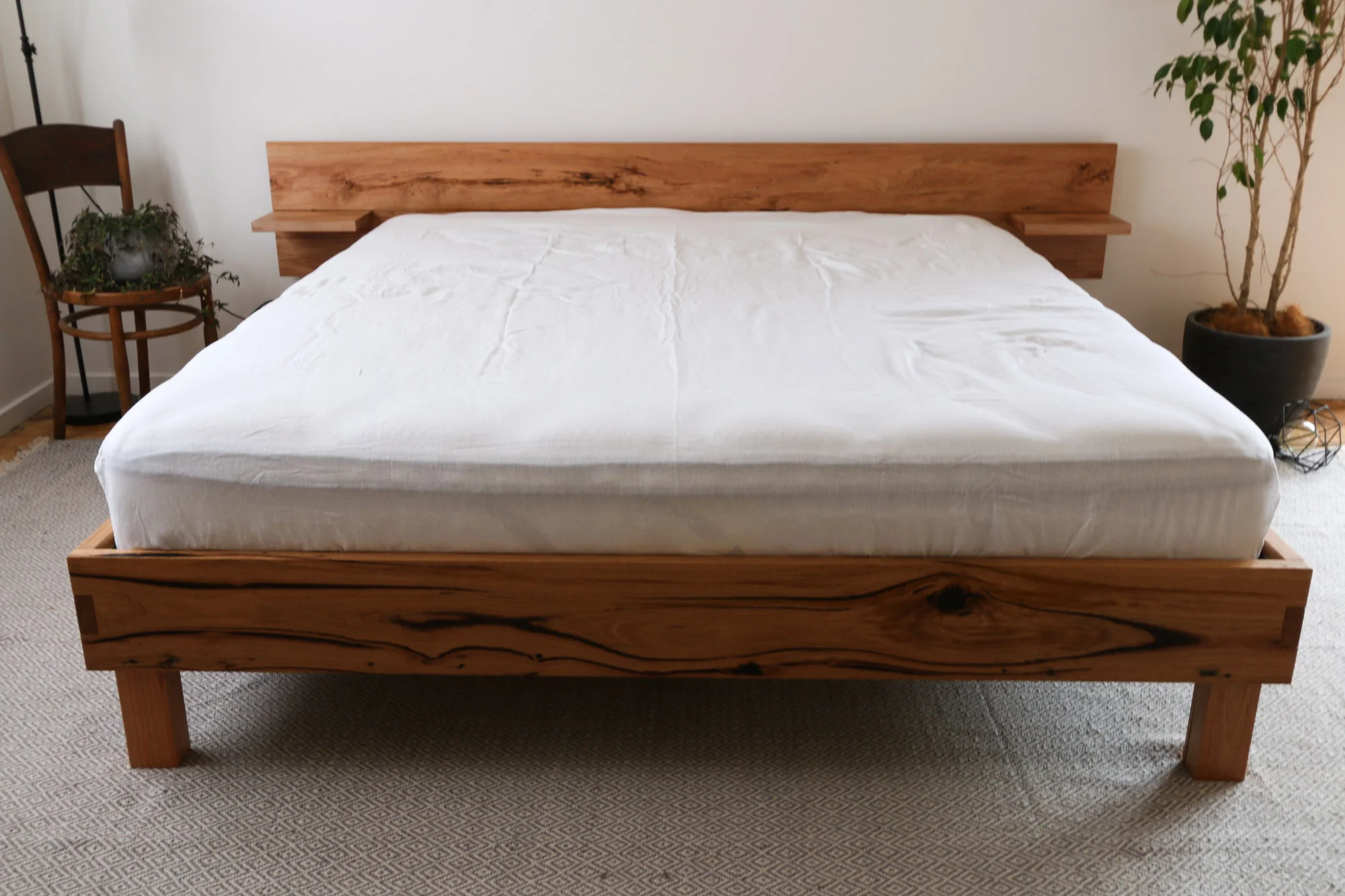 Al and Imo Handmade Furniture - Square Bed with Built-In Shelf Side Tables - Custom made- Surf Coast - Melbourne - Australia-60.jpg