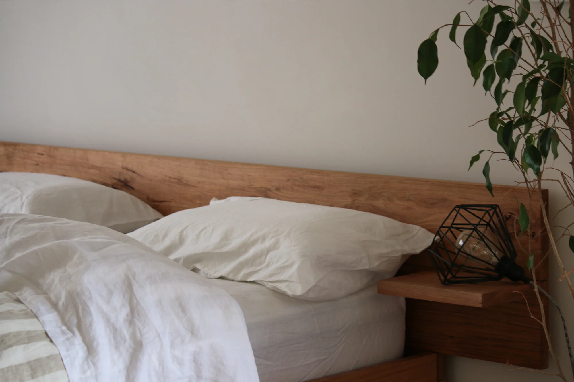 Al and Imo Handmade Furniture - Square Bed with Built-In Shelf Side Tables - Custom made- Surf Coast - Melbourne - Australia-38.jpg