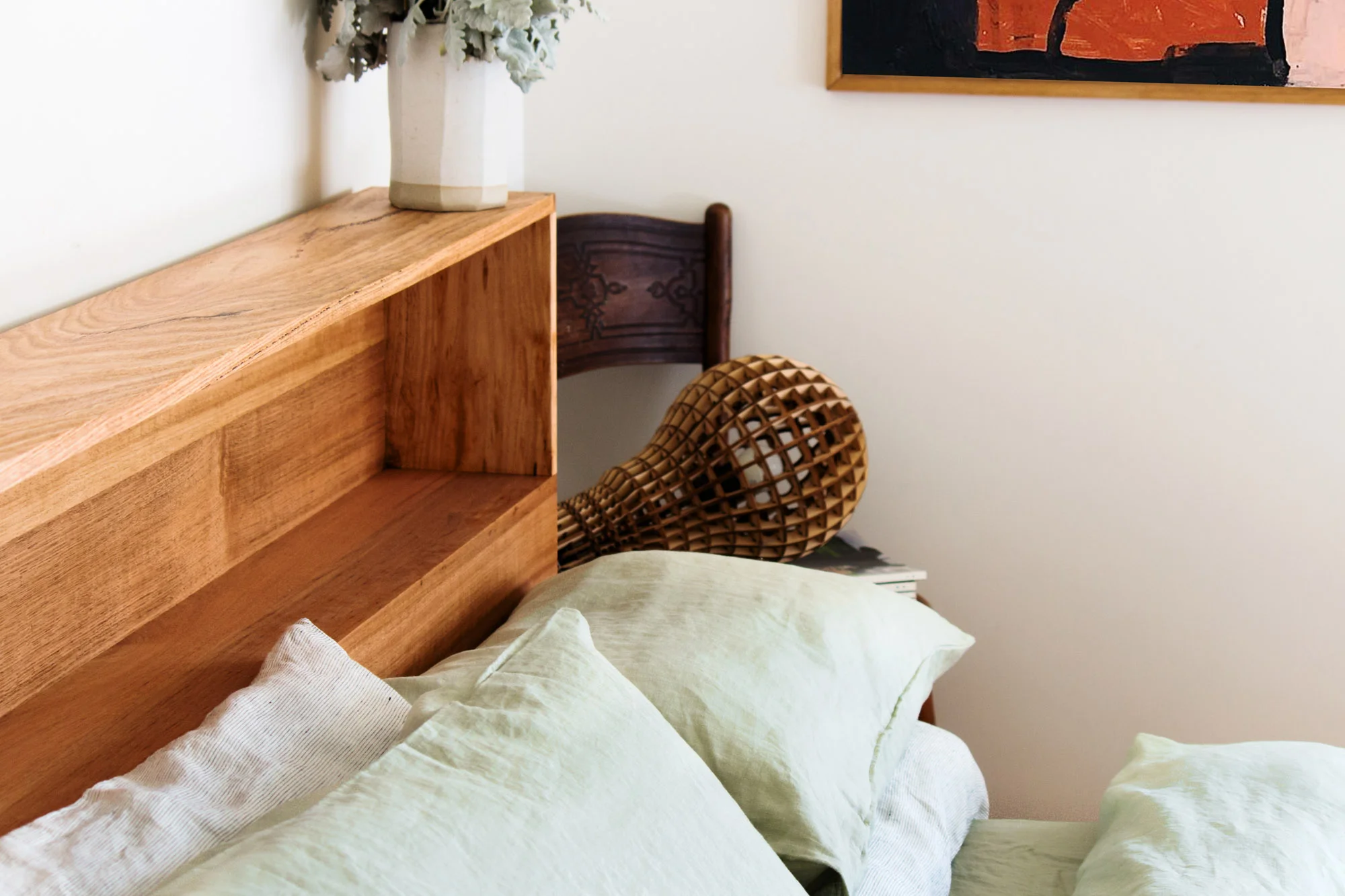 Al and Imo Handmade - Bookshelf Bedhead Platform Bed - Custom made from recycled timber - Australia - Melbourne - Surf Coast-24.jpg