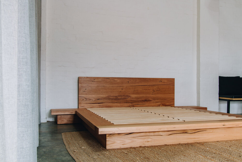 Ledge Bed Al Imo Custom Timber, Low Wooden Platform Bed Frame