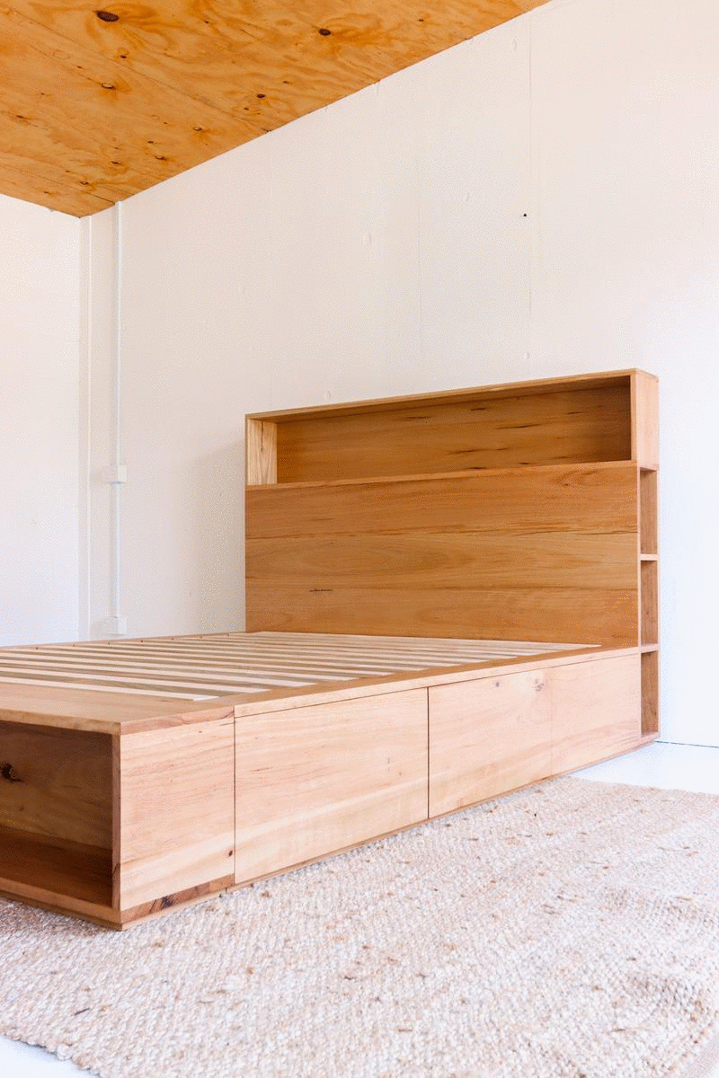 Al and Imo Handmade - Tall Bookshelf Drawer Bed - 3.gif
