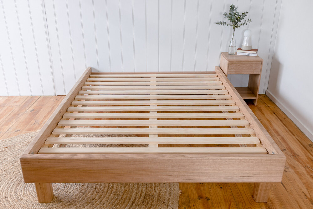 Low Bed Al Imo Custom Timber, Low Wooden Platform Bed Frame