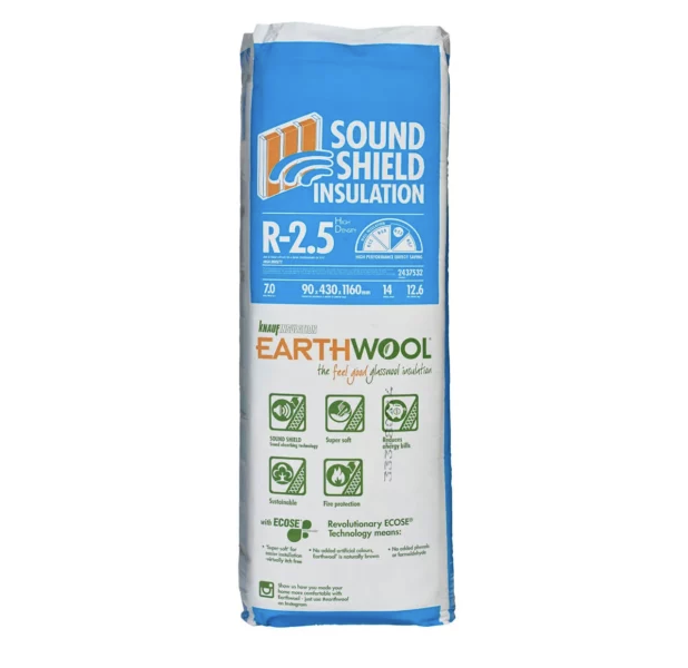 R2.5 HD Knauf Earthwool Sound Shield Insulation Batts