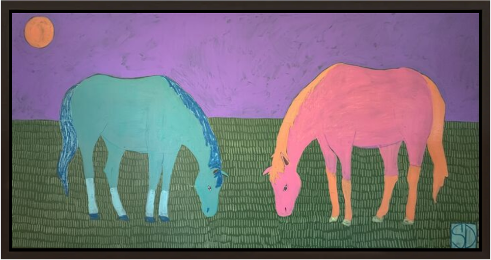 Horses In The Paddock - Sally Dunbar