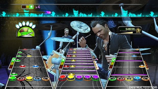 Full-band gameplay. Image courtesy of Destructoid