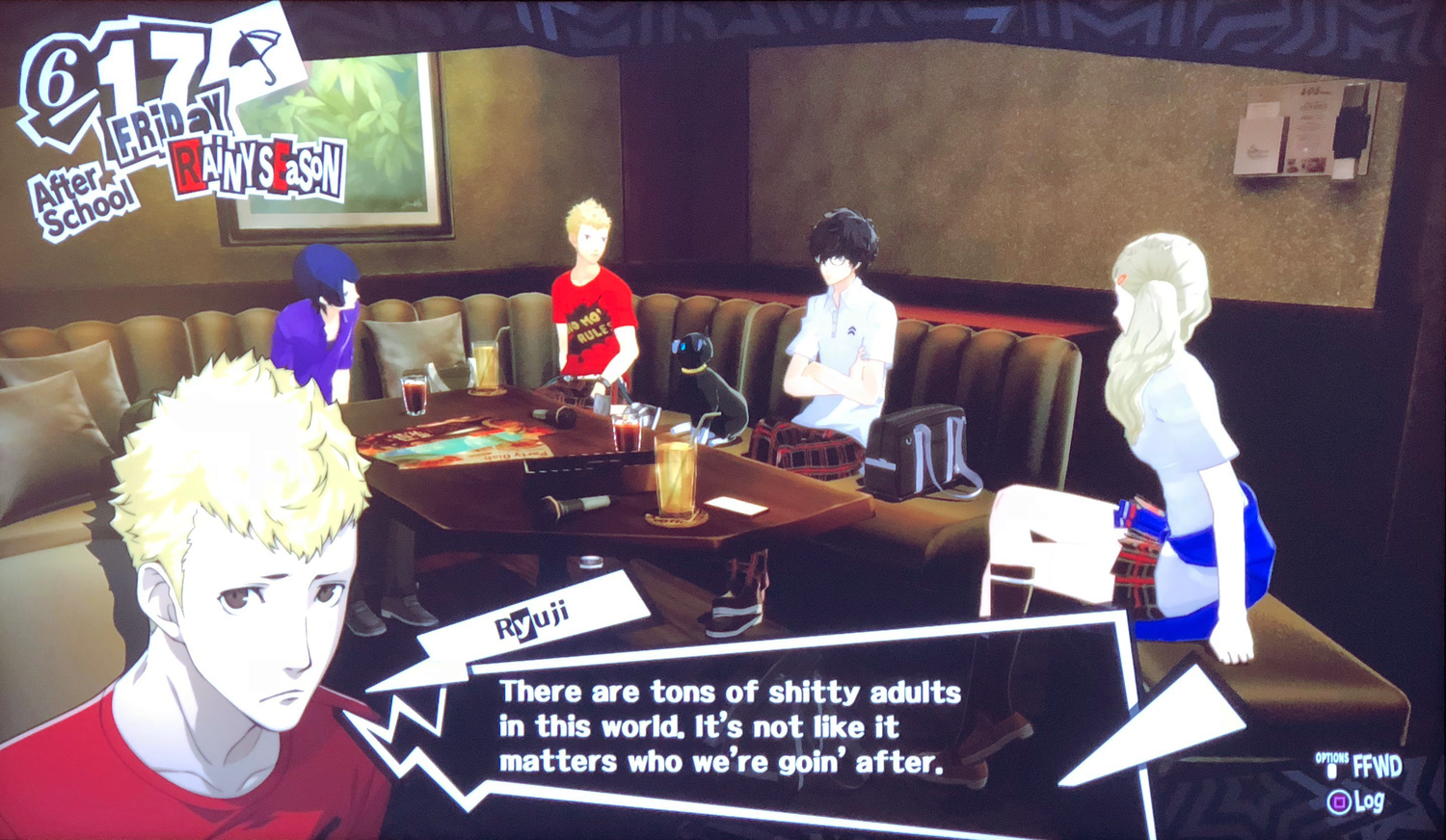Ryuji paints in broad strokes.