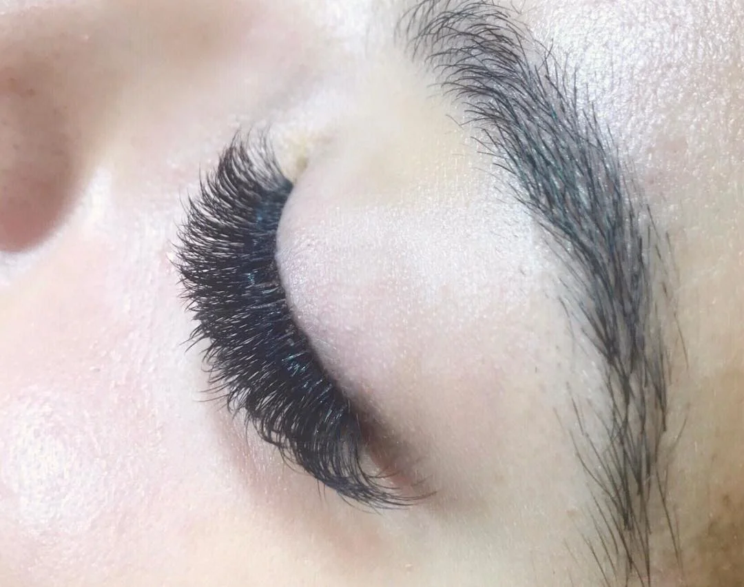 Actual lash extensions by our lash artist, Jaime.