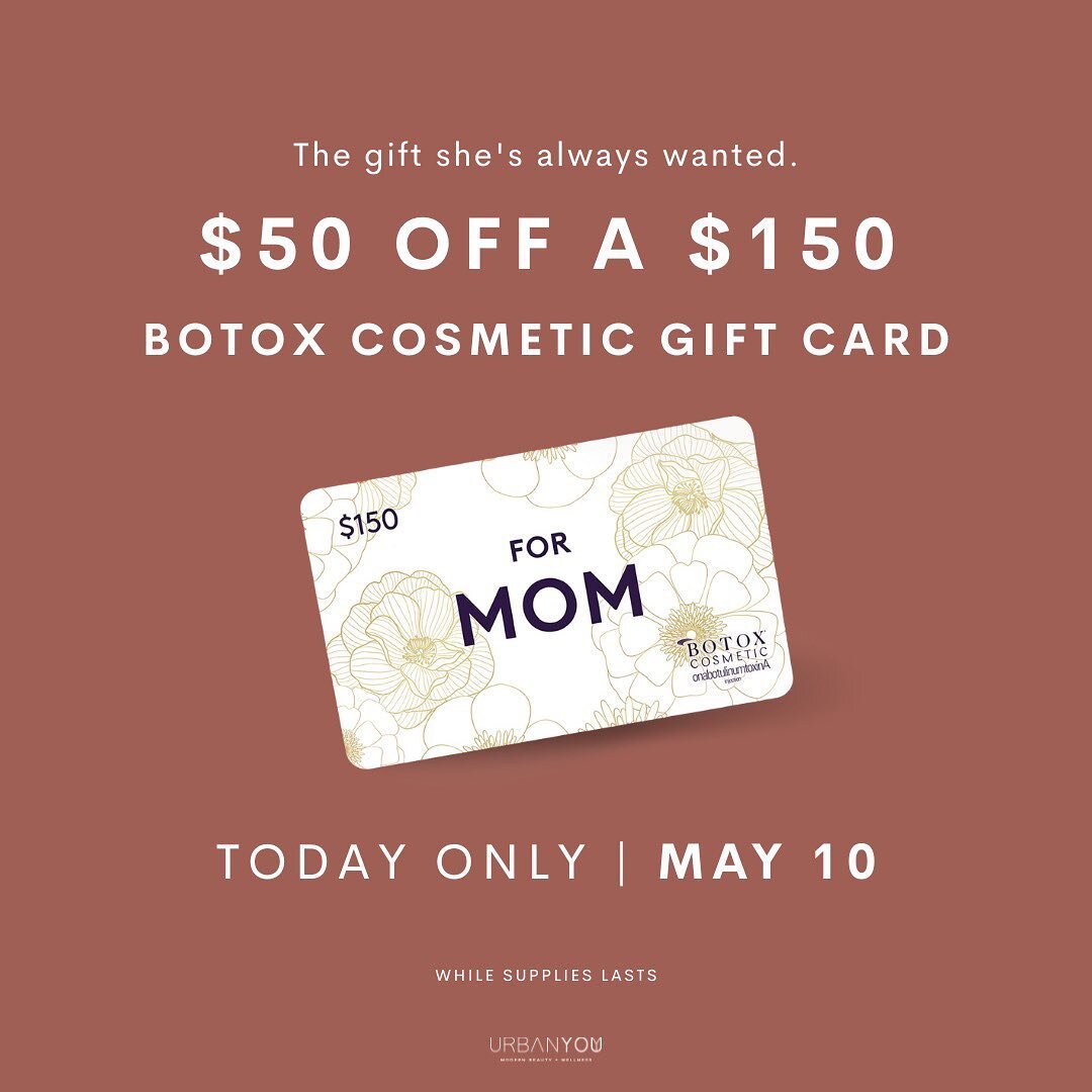 Go! Go! Go! TODAY ONLY! At 12:00pm Get a $150 BOTOX&reg; Cosmetic Gift Card for only $100 - the gift she's always wanted! 🌟

These gift cards go quick so hurry now to the Alle link in our bio to get yours before supplies runs out!

Book your Botox a