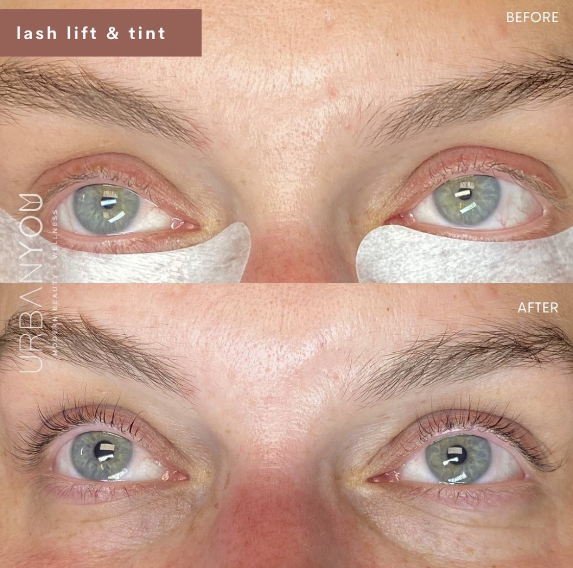 Lash Lift and Tint before and after photo at The Urban You Medical Spa in Grand Rapids (Copy)
