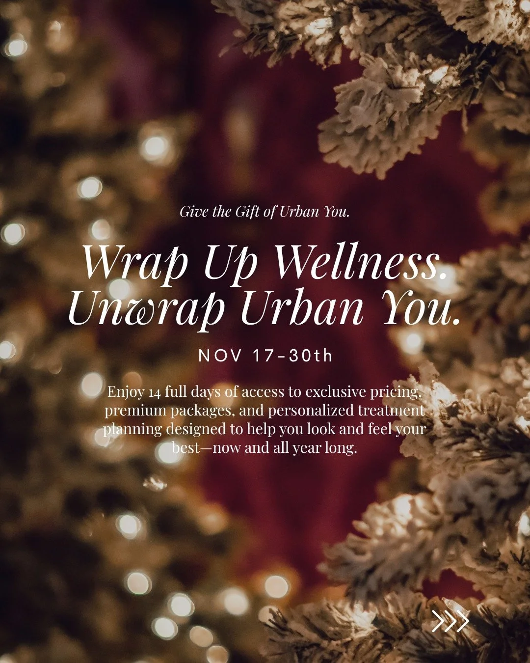 🎁 Tomorrow&rsquo;s the Day!

Get ready to Wrap Up Wellness and Unwrap Urban You because our Holiday Tiers officially launch to the public tomorrow! ✨

Starting November 17, everyone can experience the magic of luxury meets science with exclusive Hol