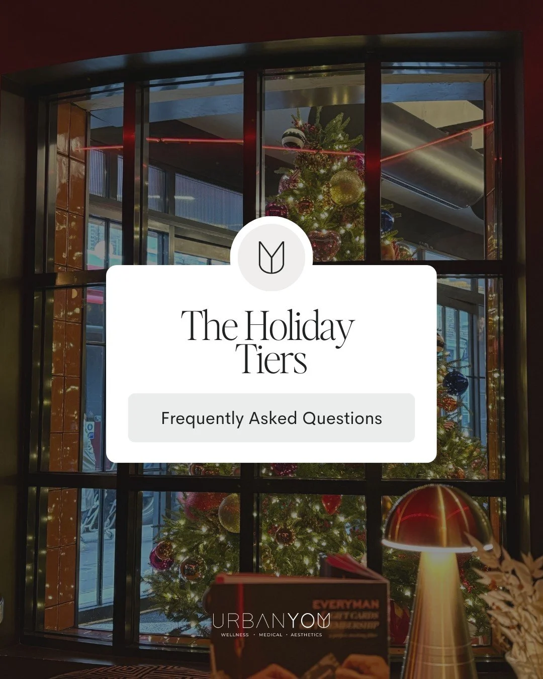 Questions about our Holiday Tiers? We've got the answers! 

Wondering how to purchase a tier? Can you use your gift card for any service or product at Urban You? We've broken it down in our Holiday Tier FAQ, so you can feel confident choosing the per