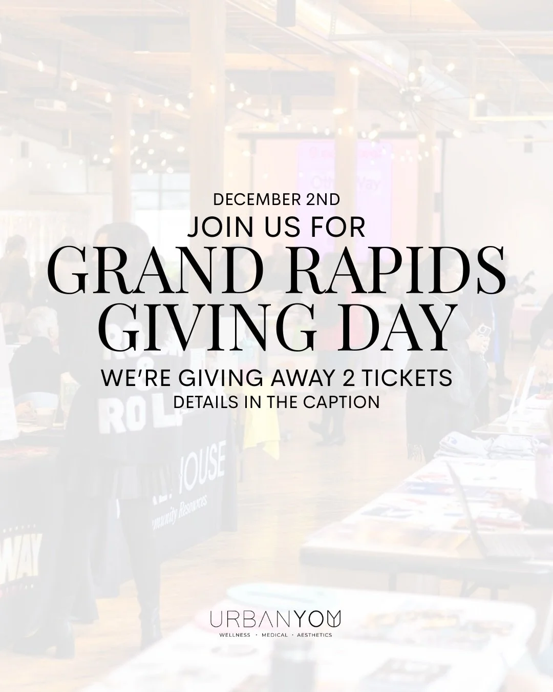 We&rsquo;re celebrating Grand Rapids Giving Day tomorrow &mdash; a day of inspiration, connection, and community impact as we celebrate the power of giving together! 

And we want YOU to join us!
We&rsquo;re giving away two tickets to tomorrow&rsquo;