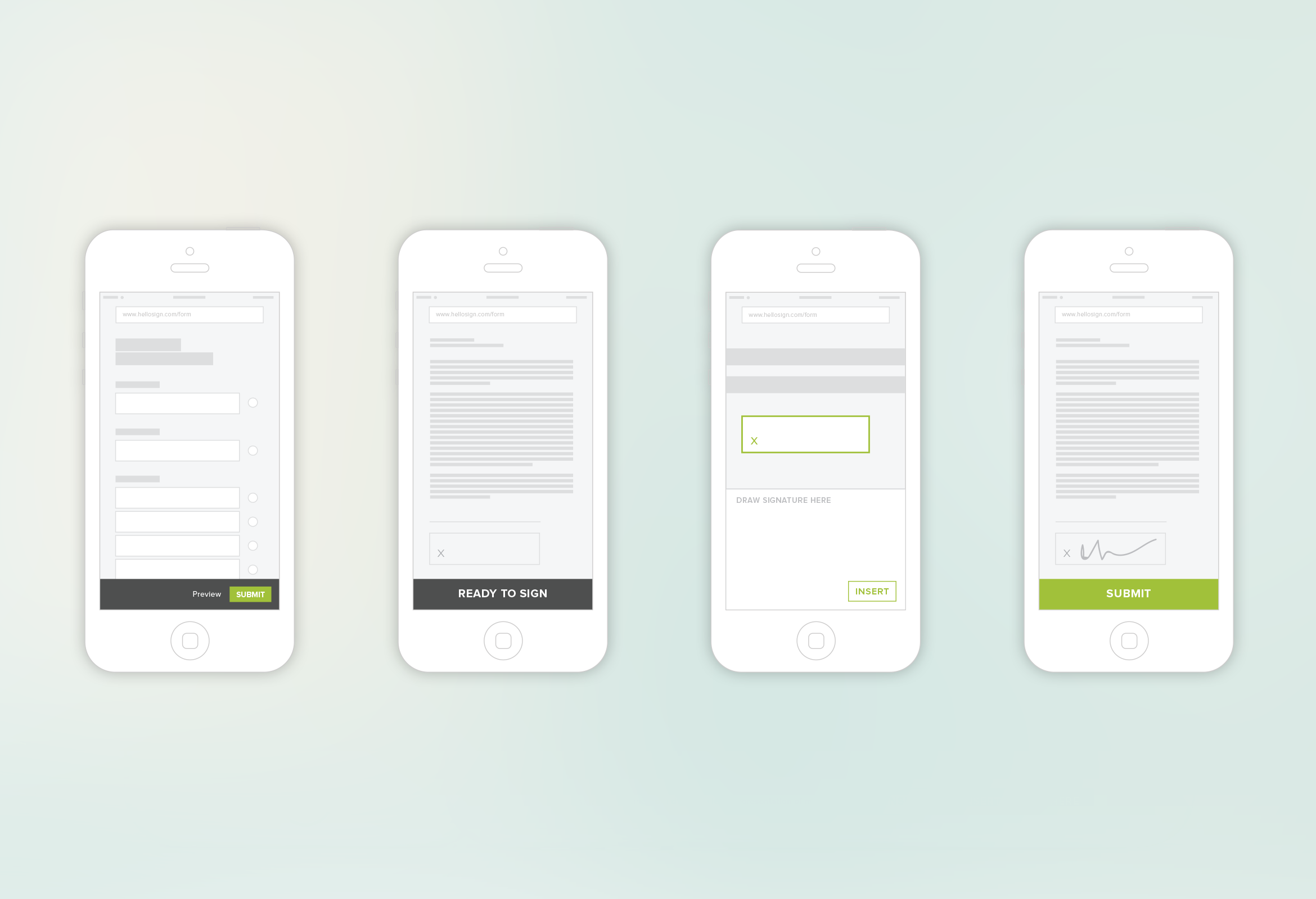 👆🏽 Low fidelity wireframes to get the juices flowing. After gaining invaluable insight from the competitive analysis and user testing, we started to brainstorm solutions for the problem that we were trying to solve. We came out with two main observations that drove the rest of our decisions: 1. It's extremely painful to read and fill out detailed documents on a small screen. 2. As users scroll through long form documents, it's easy for them to lose their place in the document. These conclusions helped us go back to the drawing board to brainstorm solutions that address some of the top concerns.