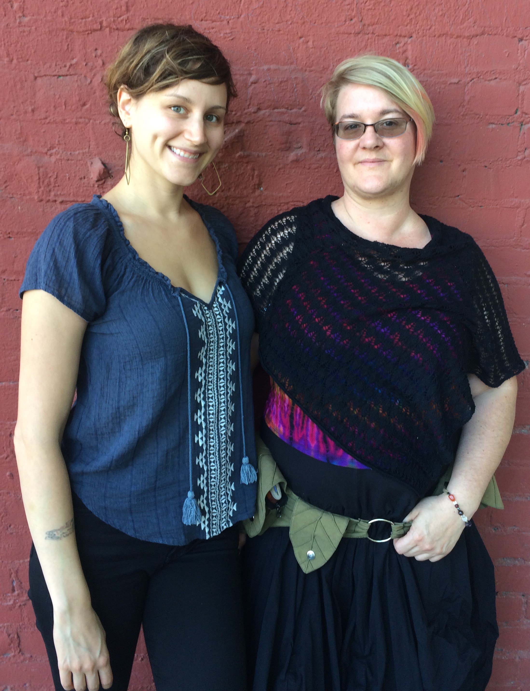 Halley Miglietta (left) and Michaela at Halley's studio in The Urban Hive, Sacramento.